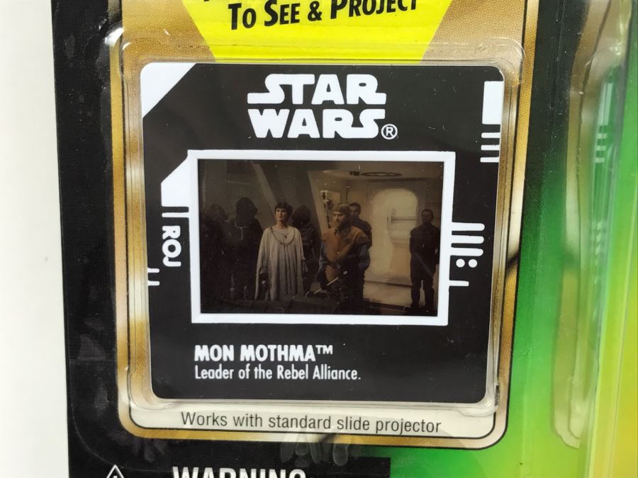 STAR WARS The Power Of The Force Mon Mothma With Baton Freeze Frame Action Slide Collection 1 Kenner Hasbro 1998 69570/69859 New On Card [Photo 7]