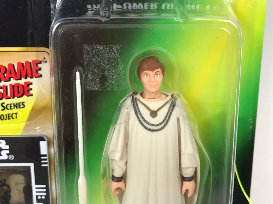 STAR WARS The Power Of The Force Mon Mothma With Baton Freeze Frame Action Slide Collection 1 Kenner Hasbro 1998 69570/69859 New On Card [Photo 4]