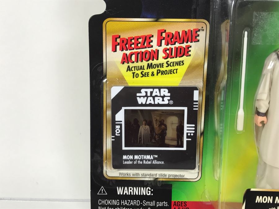STAR WARS The Power Of The Force Mon Mothma With Baton Freeze Frame Action Slide Collection 1 Kenner Hasbro 1998 69570/69859 New On Card [Photo 6]