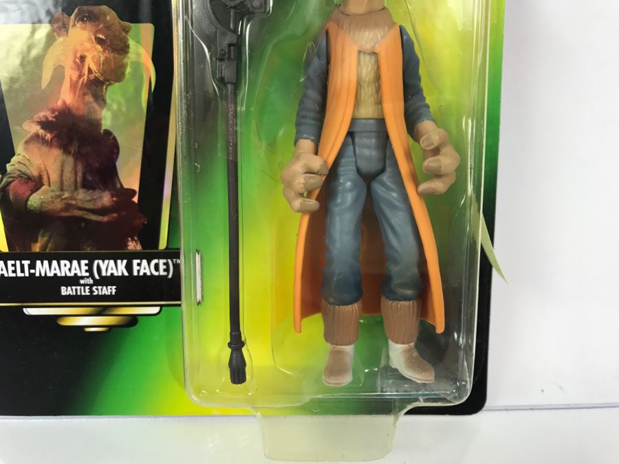STAR WARS The Power Of The Force Saelt-Marae Yak Face With Battle Staff Collection 2 Kenner Hasbro 1997 69605/69721 New On Card [Photo 6]