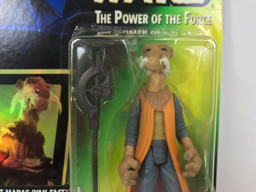 STAR WARS The Power Of The Force Saelt-Marae Yak Face With Battle Staff Collection 2 Kenner Hasbro 1997 69605/69721 New On Card [Photo 5]