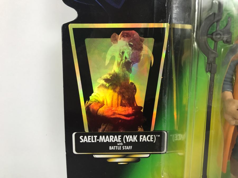 STAR WARS The Power Of The Force Saelt-Marae Yak Face With Battle Staff Collection 2 Kenner Hasbro 1997 69605/69721 New On Card [Photo 7]