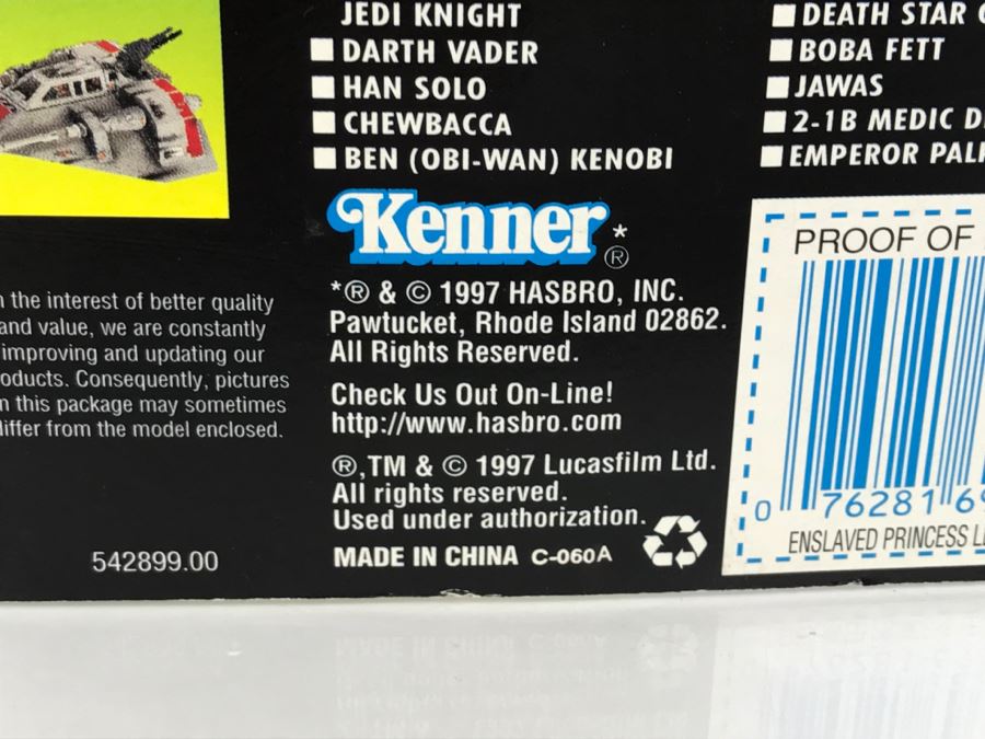 STAR WARS The Power Of The Force Princess Leia Organa As Jaba’s Prisoner Collection 1 Kenner Hasbro 1997 69570/69683 New On Card [Photo 11]