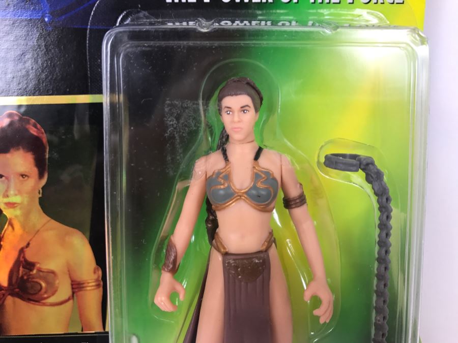 STAR WARS The Power Of The Force Princess Leia Organa As Jaba’s Prisoner Collection 1 Kenner Hasbro 1997 69570/69683 New On Card [Photo 5]