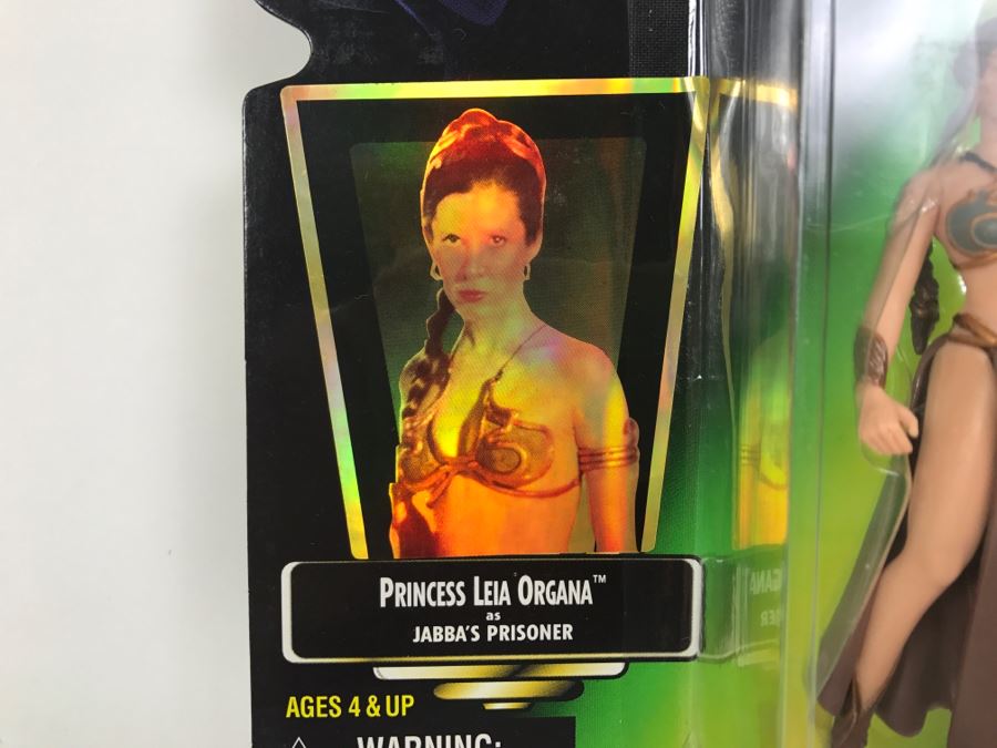STAR WARS The Power Of The Force Princess Leia Organa As Jaba’s Prisoner Collection 1 Kenner Hasbro 1997 69570/69683 New On Card [Photo 7]