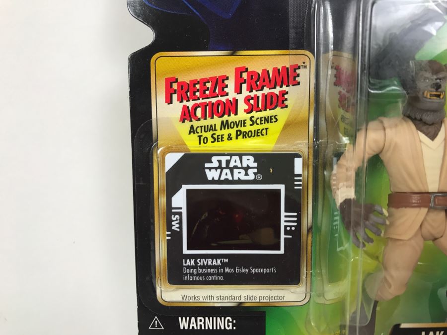 STAR WARS The Power Of The Force Lak Sivrak With Blaster Pistol And Vibro Blade Freeze Frame Action Slide Collection 2 Kenner Hasbro 1997 69605/69753 New On Card [Photo 6]