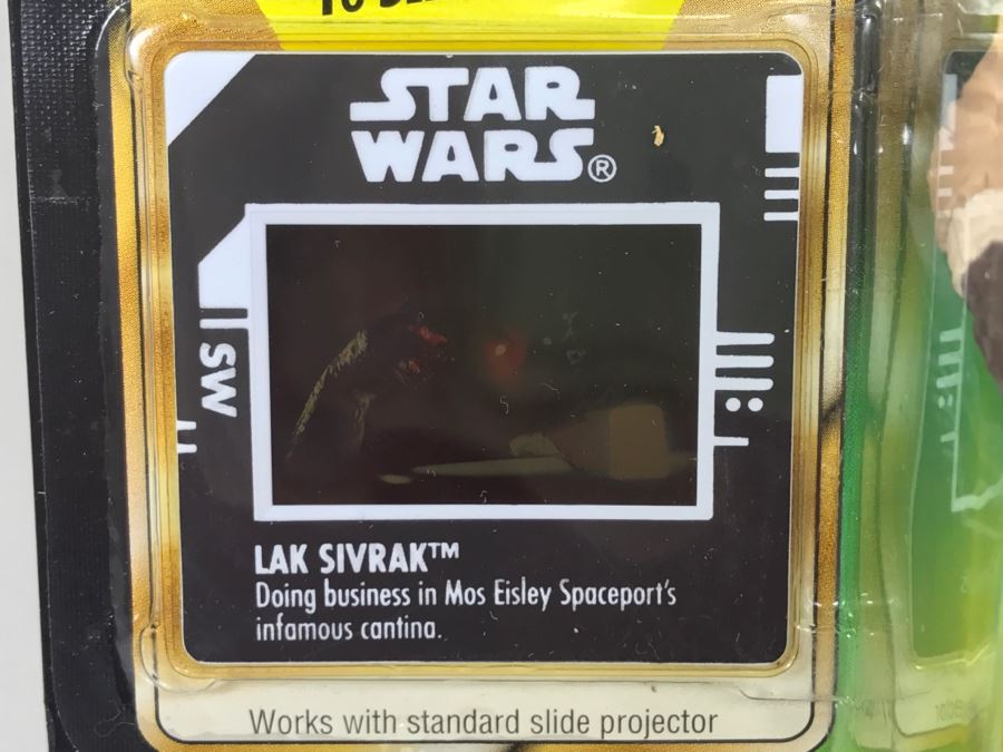 STAR WARS The Power Of The Force Lak Sivrak With Blaster Pistol And Vibro Blade Freeze Frame Action Slide Collection 2 Kenner Hasbro 1997 69605/69753 New On Card [Photo 7]