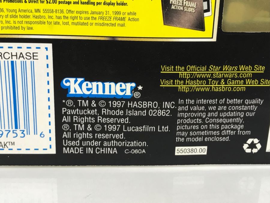 STAR WARS The Power Of The Force Lak Sivrak With Blaster Pistol And Vibro Blade Freeze Frame Action Slide Collection 2 Kenner Hasbro 1997 69605/69753 New On Card [Photo 12]