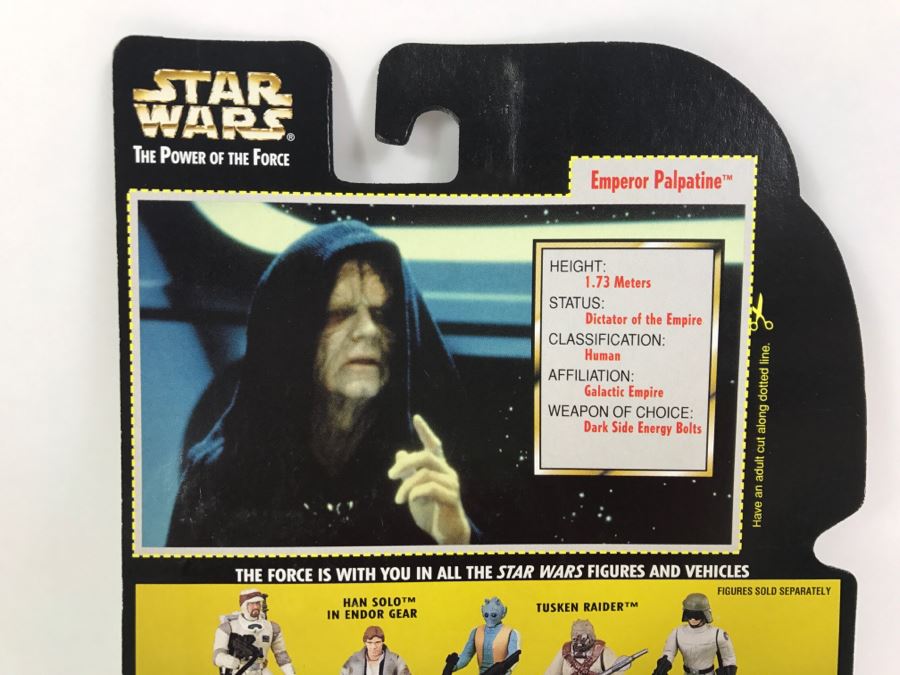 STAR WARS The Power Of The Force Emperor Palpatine With Walking Stick Collection 1 Kenner Hasbro 1996 69570/69633 New On Card [Photo 9]