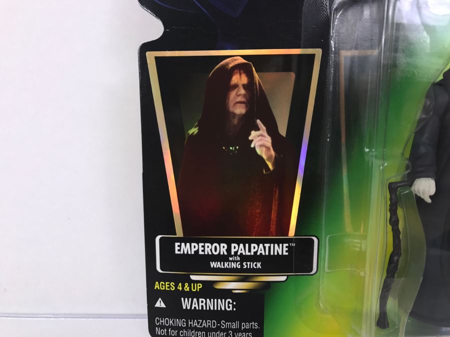 STAR WARS The Power Of The Force Emperor Palpatine With Walking Stick Collection 1 Kenner Hasbro 1996 69570/69633 New On Card [Photo 7]