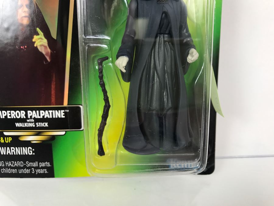STAR WARS The Power Of The Force Emperor Palpatine With Walking Stick Collection 1 Kenner Hasbro 1996 69570/69633 New On Card [Photo 6]