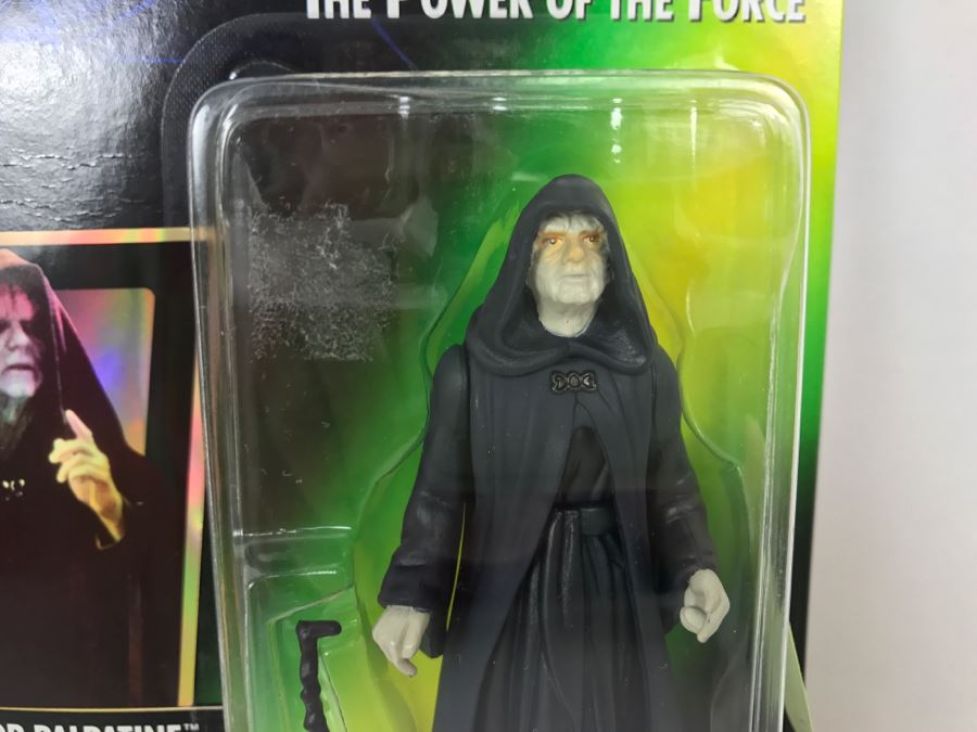 STAR WARS The Power Of The Force Emperor Palpatine With Walking Stick Collection 1 Kenner Hasbro 1996 69570/69633 New On Card [Photo 5]