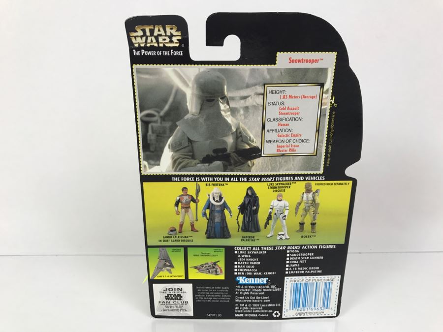 STAR WARS The Power Of The Force Snowtrooper With Imperial Issue ...