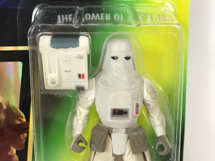 STAR WARS The Power Of The Force Snowtrooper With Imperial Issue Blaster Rifle Collection 3 Kenner Hasbro 1997 69705/69632 New On Card [Photo 5]