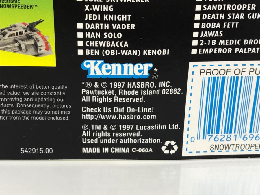 STAR WARS The Power Of The Force Snowtrooper With Imperial Issue Blaster Rifle Collection 3 Kenner Hasbro 1997 69705/69632 New On Card [Photo 11]