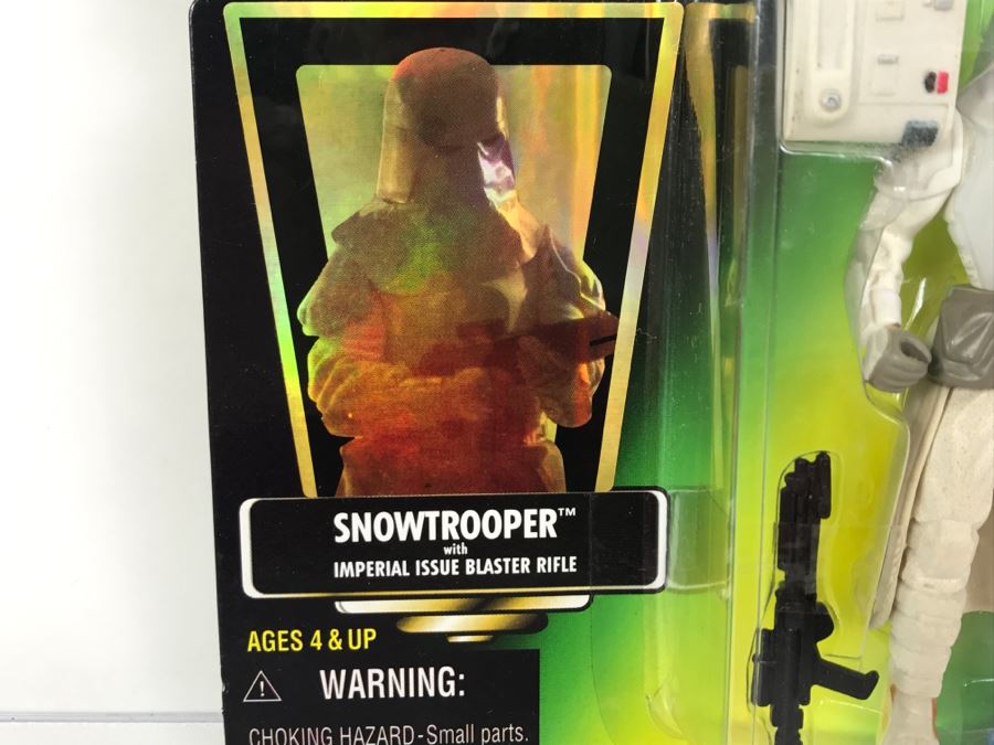 STAR WARS The Power Of The Force Snowtrooper With Imperial Issue Blaster Rifle Collection 3 Kenner Hasbro 1997 69705/69632 New On Card [Photo 7]