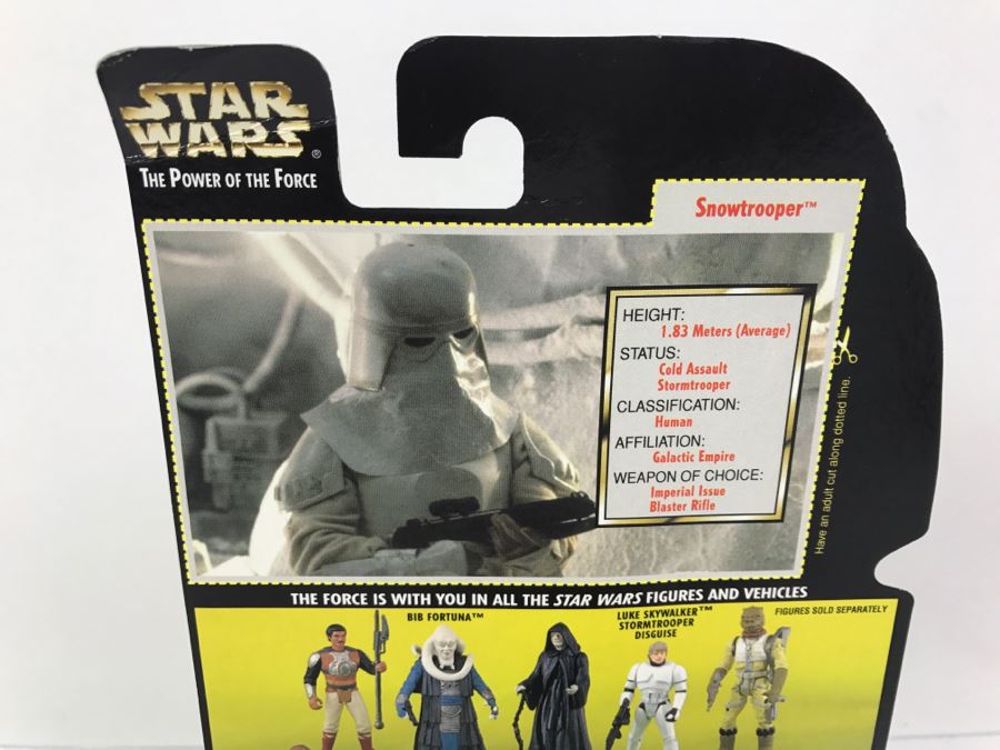 STAR WARS The Power Of The Force Snowtrooper With Imperial Issue Blaster Rifle Collection 3 Kenner Hasbro 1997 69705/69632 New On Card [Photo 9]