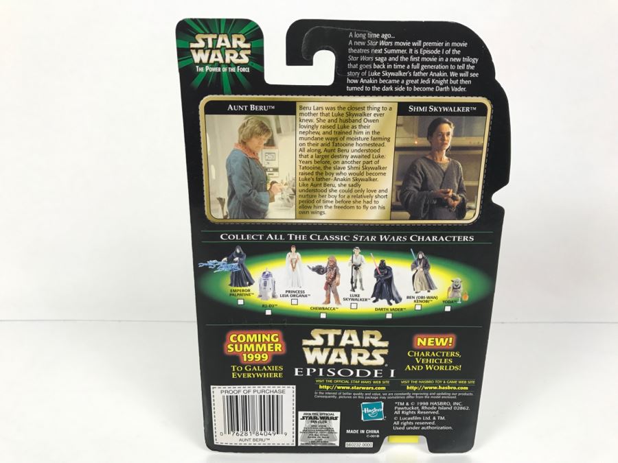STAR WARS Episode 1 Aunt Beru With Service Droid Flashback Photo Hasbro 1998 69680/84049 New On Card [Photo 8]