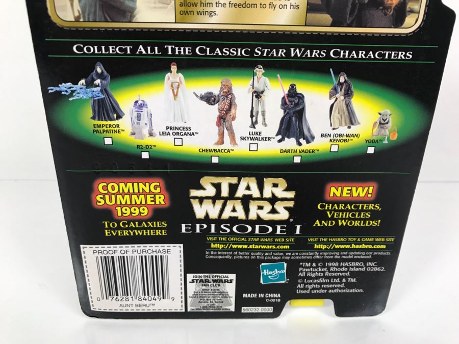 STAR WARS Episode 1 Aunt Beru With Service Droid Flashback Photo Hasbro 1998 69680/84049 New On Card [Photo 10]