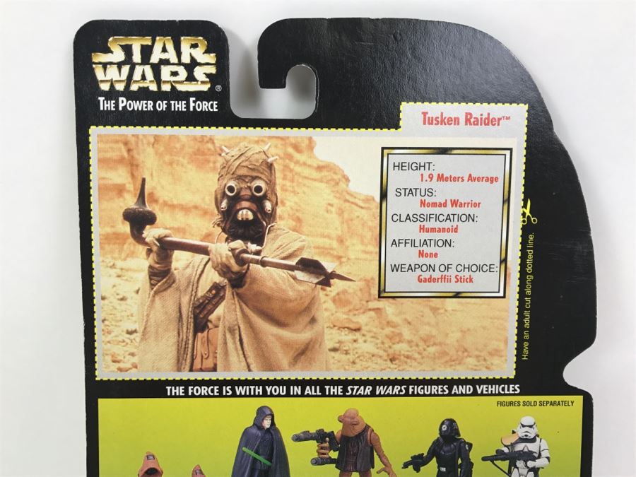 STAR WARS The Power Of The Force Tusken Raider With Gaderffii Stick Collection 2 Kenner Hasbro 1996 69605/69603 New On Card [Photo 9]