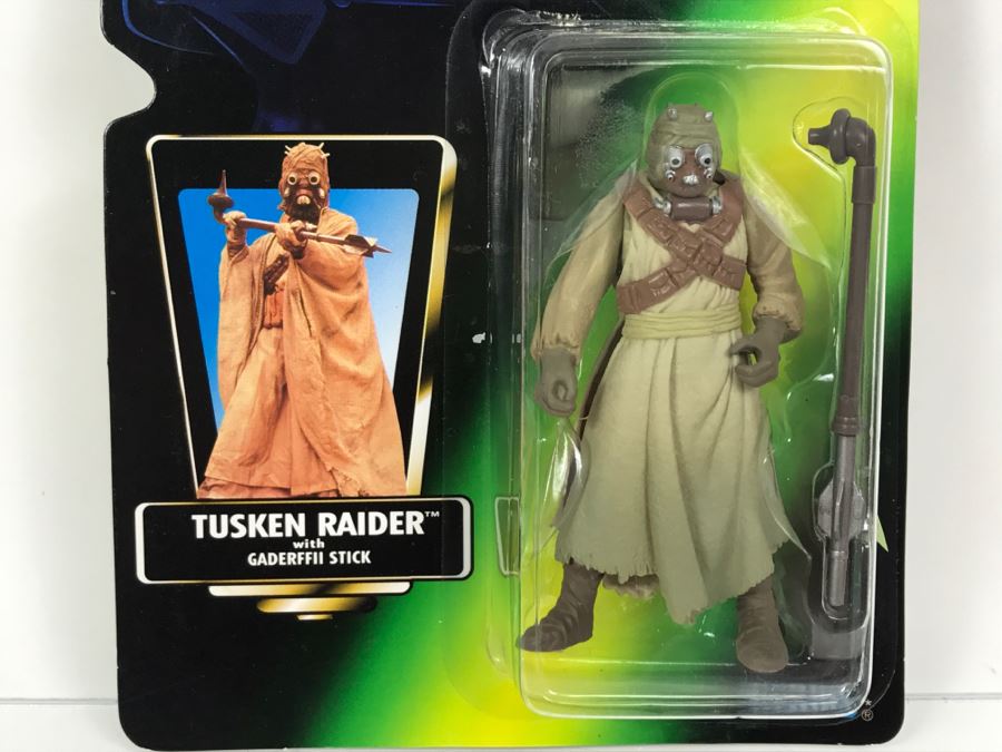 STAR WARS The Power Of The Force Tusken Raider With Gaderffii Stick Collection 2 Kenner Hasbro 1996 69605/69603 New On Card [Photo 4]