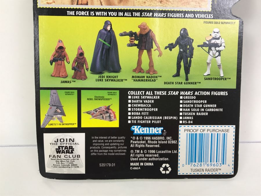 STAR WARS The Power Of The Force Tusken Raider With Gaderffii Stick Collection 2 Kenner Hasbro 1996 69605/69603 New On Card [Photo 10]