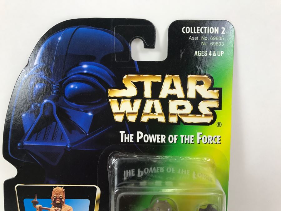STAR WARS The Power Of The Force Tusken Raider With Gaderffii Stick Collection 2 Kenner Hasbro 1996 69605/69603 New On Card [Photo 2]