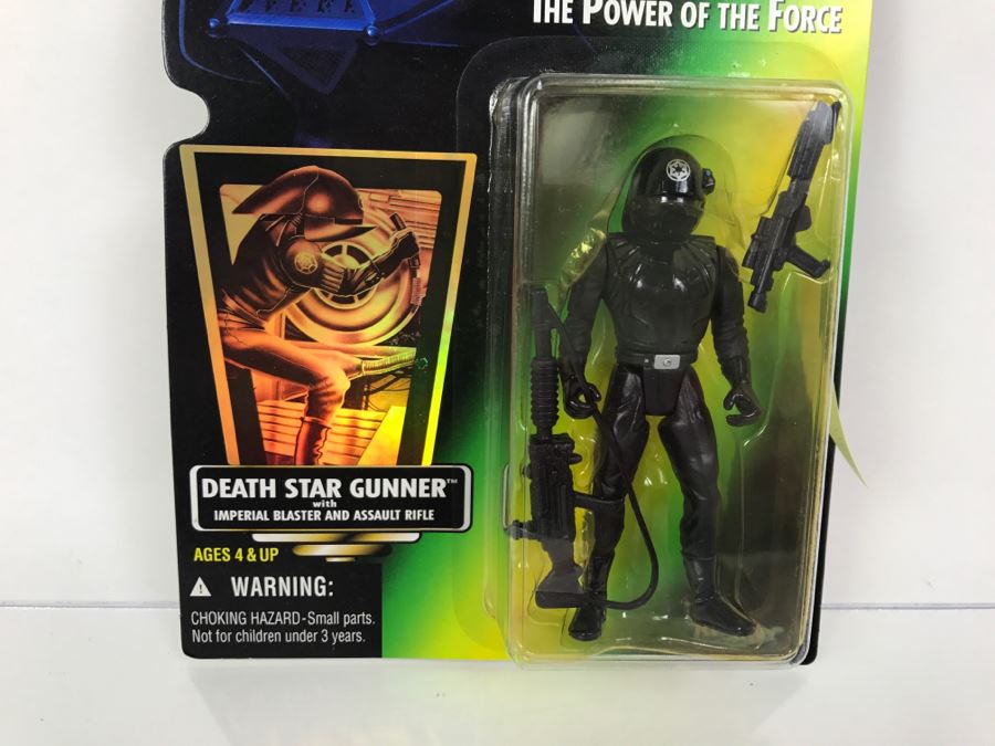 STAR WARS The Power Of The Force Death Star Gunner With Imperial Blaster And Assault Rifle Collection 1 Kenner Hasbro 1996 69570/69608 New On Card [Photo 4]