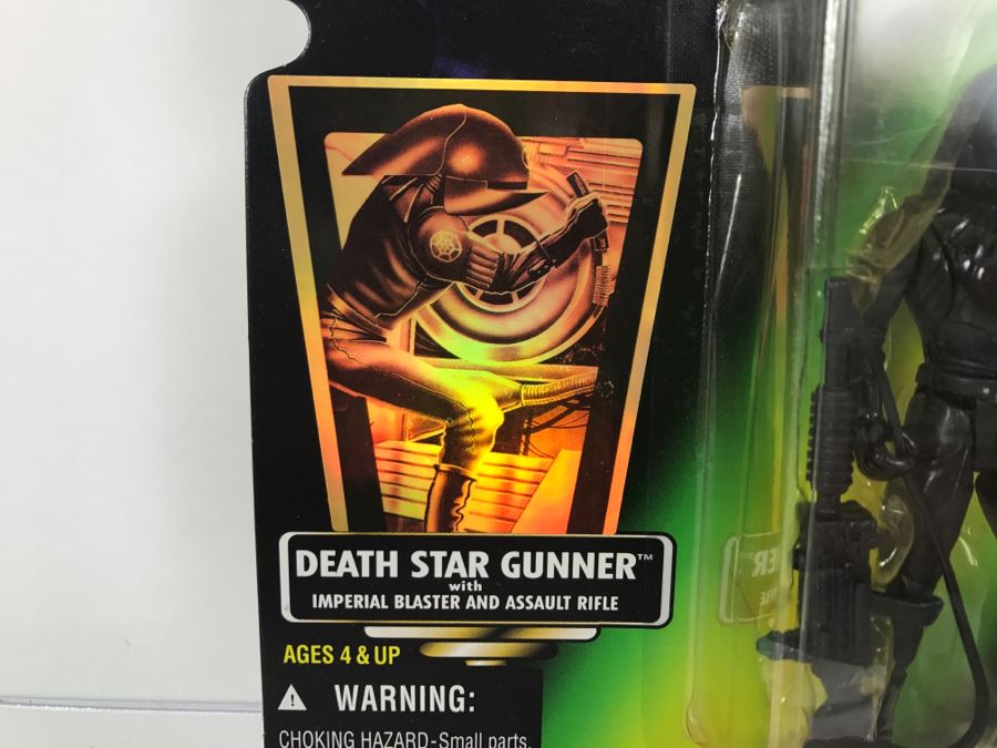 STAR WARS The Power Of The Force Death Star Gunner With Imperial Blaster And Assault Rifle Collection 1 Kenner Hasbro 1996 69570/69608 New On Card [Photo 7]
