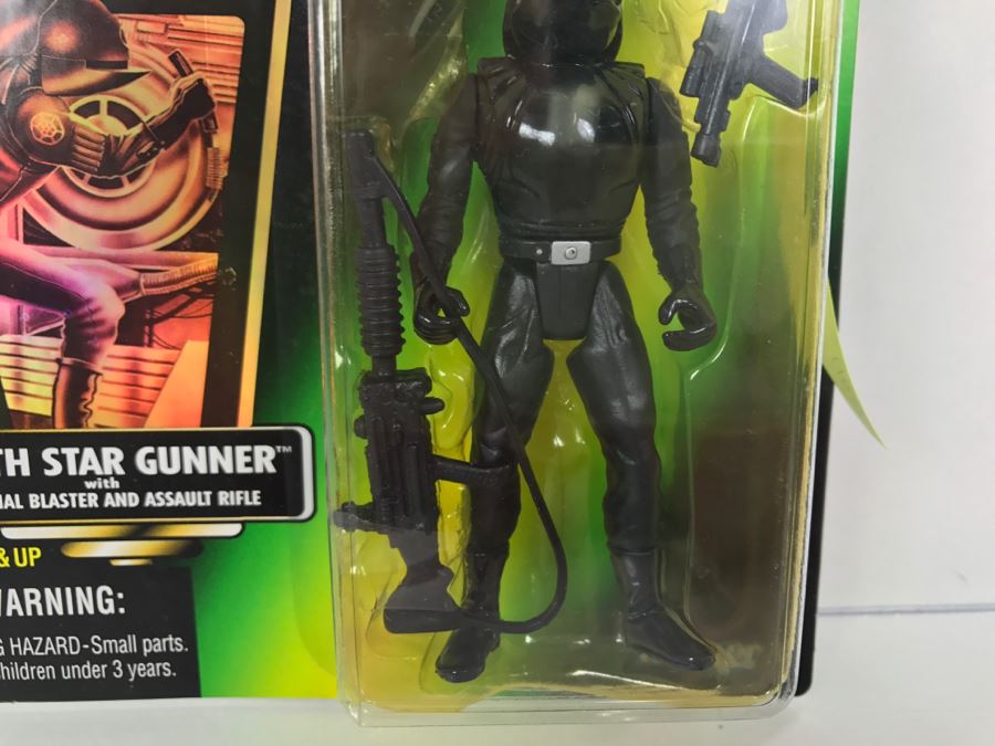 STAR WARS The Power Of The Force Death Star Gunner With Imperial Blaster And Assault Rifle Collection 1 Kenner Hasbro 1996 69570/69608 New On Card [Photo 6]
