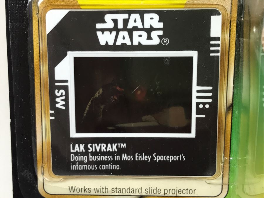 STAR WARS The Power Of The Force Lak Sivrak With Blaster Pistol And Vibro Blade Freeze Frame Action Slide Collection 2 Kenner Hasbro 1997 69605/69753 New On Card [Photo 7]