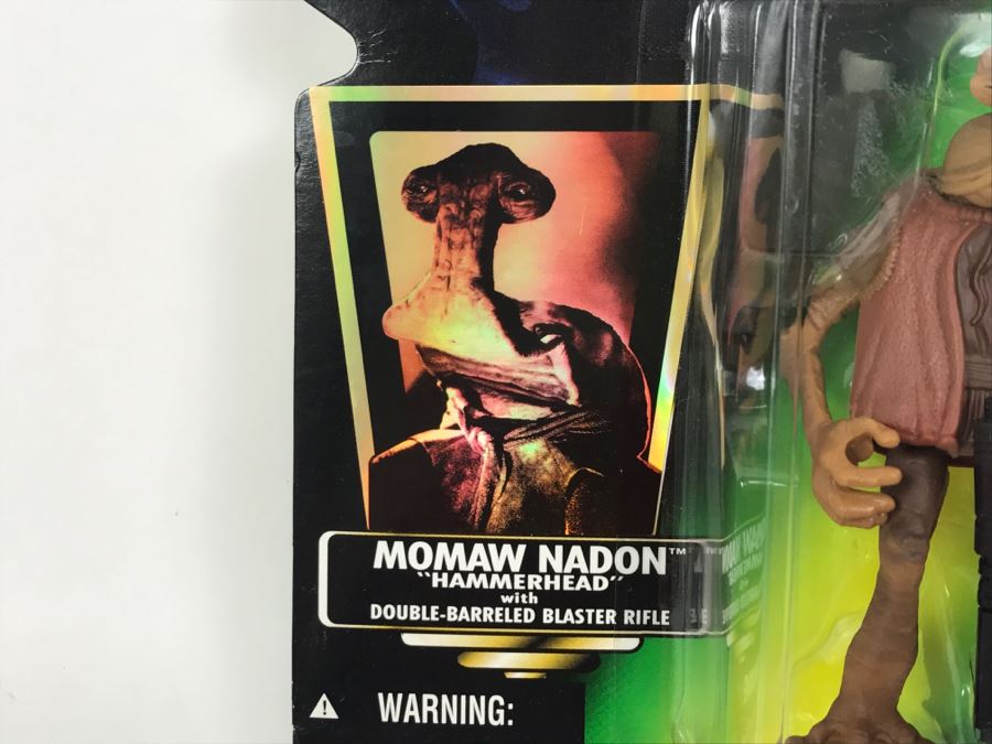 STAR WARS The Power Of The Force Momaw Nadon Hammerhead With Double-Barreled Blaster Rifle Collection 2 Kenner Hasbro 1996 69605/69629 New On Card [Photo 7]