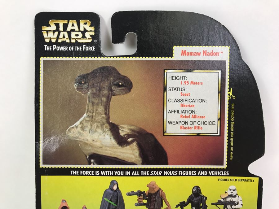 STAR WARS The Power Of The Force Momaw Nadon Hammerhead With Double-Barreled Blaster Rifle Collection 2 Kenner Hasbro 1996 69605/69629 New On Card [Photo 9]