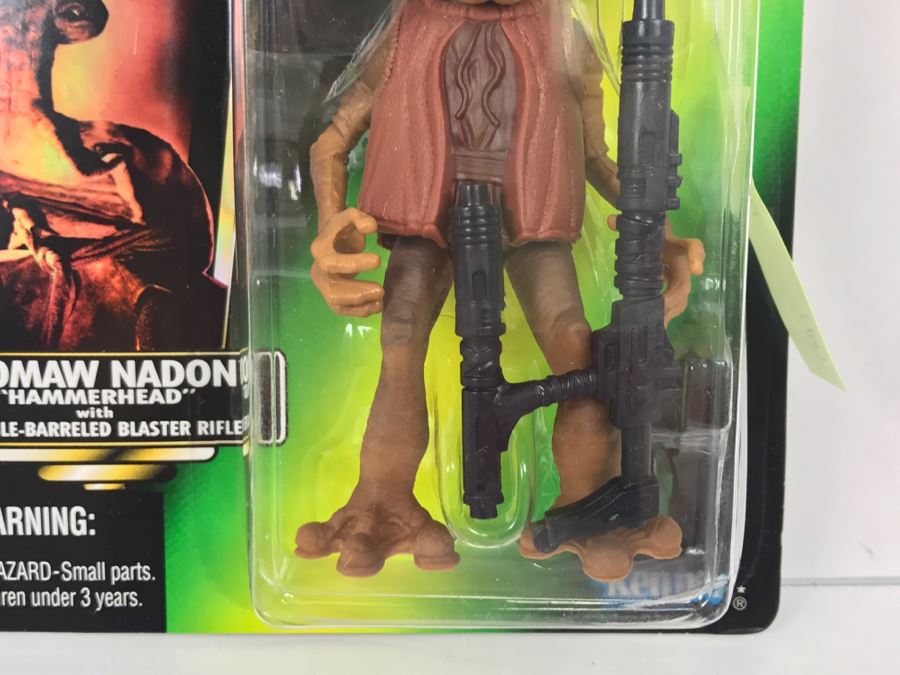 STAR WARS The Power Of The Force Momaw Nadon Hammerhead With Double-Barreled Blaster Rifle Collection 2 Kenner Hasbro 1996 69605/69629 New On Card [Photo 6]