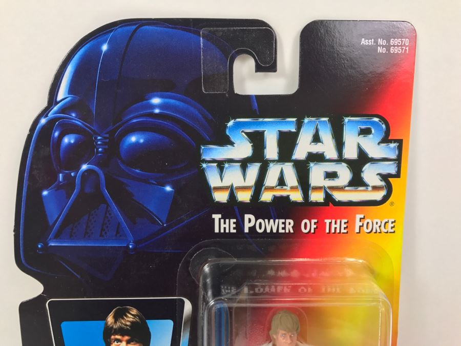 STAR WARS The Power Of The Force Luke Skywalker With Grappling-Hook Blaster And Lightsaber Kenner Tonka Hasbro 1995 69570/69571 New On Card [Photo 2]