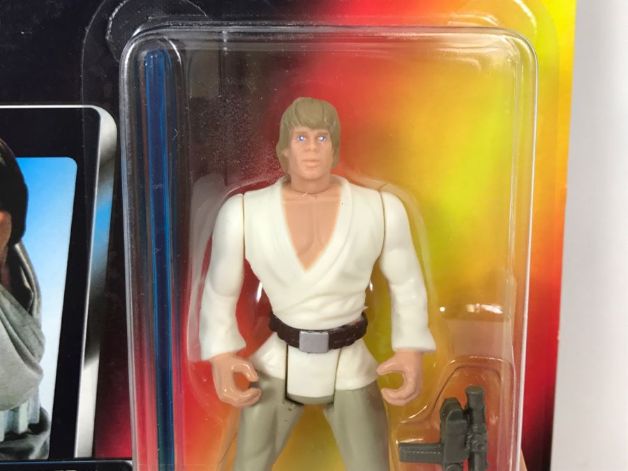 STAR WARS The Power Of The Force Luke Skywalker With Grappling-Hook Blaster And Lightsaber Kenner Tonka Hasbro 1995 69570/69571 New On Card [Photo 5]