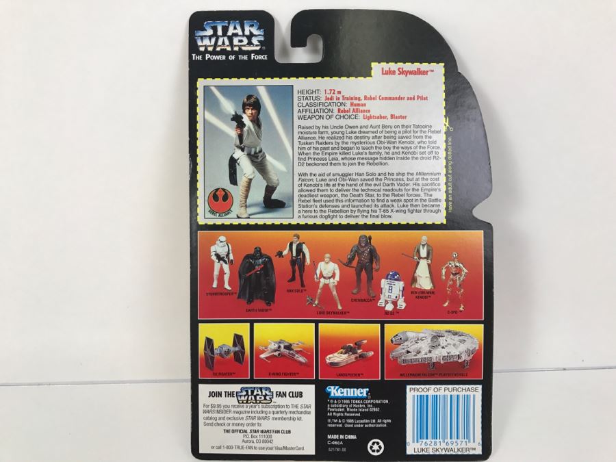 STAR WARS The Power Of The Force Luke Skywalker With Grappling-Hook ...