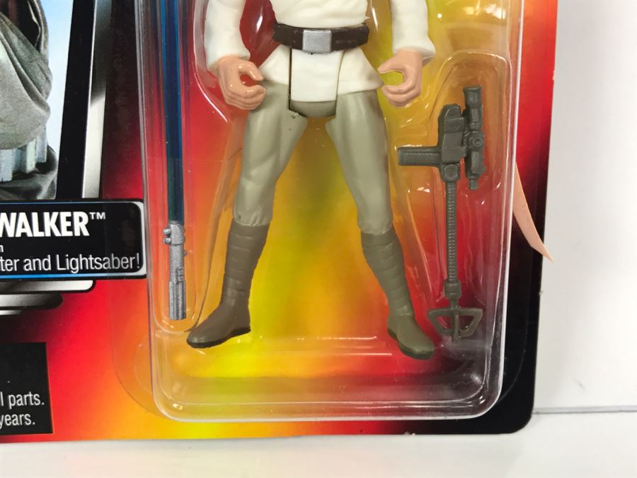 STAR WARS The Power Of The Force Luke Skywalker With Grappling-Hook Blaster And Lightsaber Kenner Tonka Hasbro 1995 69570/69571 New On Card [Photo 6]