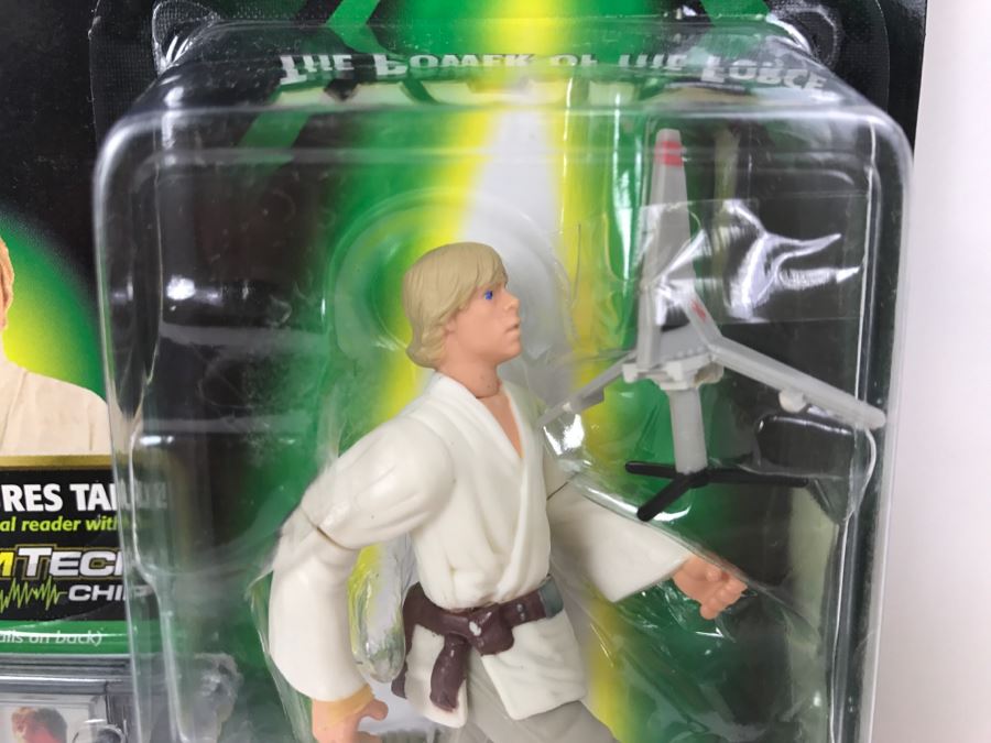 STAR WARS The Power Of The Force Luke Skywalker With T-16 Skyhopper Model CommTech Chip Hasbro 1999 84185/84211 New On Card [Photo 5]