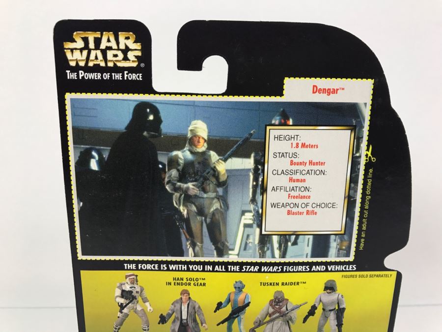 STAR WARS The Power Of The Force Dengar With Blaster Rifle Collection 2 Kenner Hasbro 1997 69605/69687 New On Card [Photo 9]