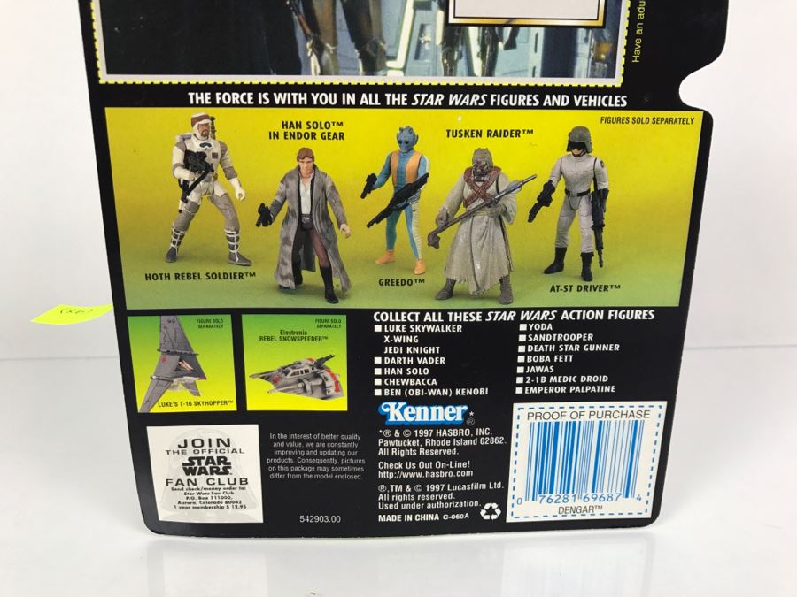 STAR WARS The Power Of The Force Dengar With Blaster Rifle Collection 2 Kenner Hasbro 1997 69605/69687 New On Card [Photo 10]