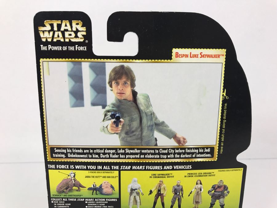STAR WARS The Power Of The Force Bespin Luke Skywalker With Lightsaber And Blaster Pistol Freeze Frame Action Slide Collection 1 Kenner Hasbro 1997 69570/69713 New On Card [Photo 14]