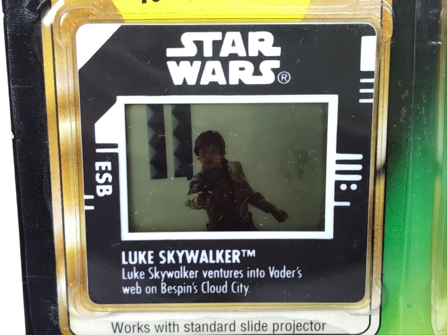 STAR WARS The Power Of The Force Bespin Luke Skywalker With Lightsaber And Blaster Pistol Freeze Frame Action Slide Collection 1 Kenner Hasbro 1997 69570/69713 New On Card [Photo 7]