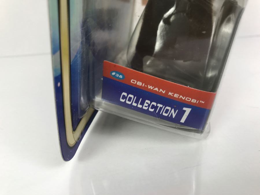 STAR WARS Attack of the Clones Obi-Wan Kenobi Jedi Starfighter Pilot #36 Collection 1 Hasbro 2002 84860/84851 New On Card [Photo 7]