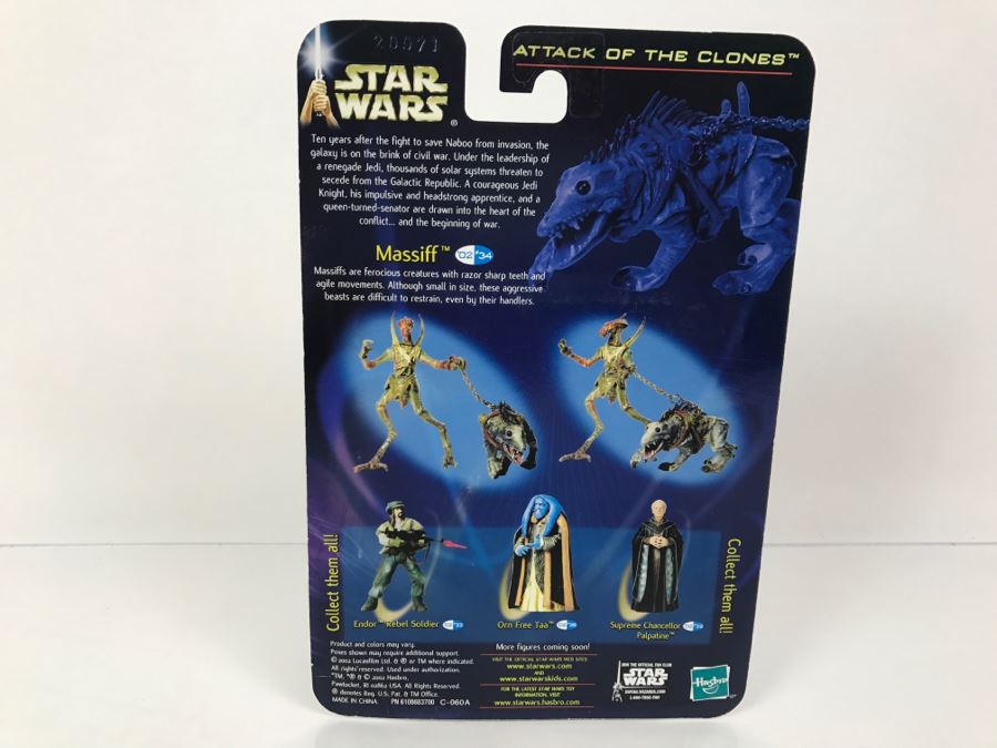 STAR WARS Attack of the Clones Massiff #34 Collection 2 Hasbro 2002 84803/84861 New On Card [Photo 8]