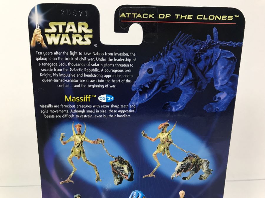 STAR WARS Attack of the Clones Massiff #34 Collection 2 Hasbro 2002 84803/84861 New On Card [Photo 9]