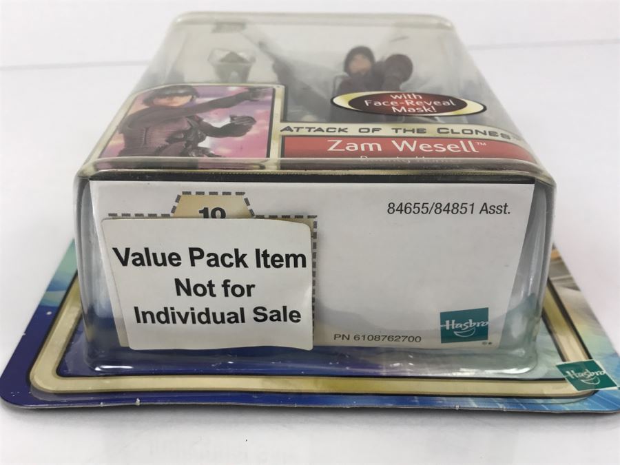 STAR WARS Attack of the Clones Zam Wesell Bounty Hunter #18 Collection 1 Hasbro 2002 84655/84851 New On Card [Photo 16]