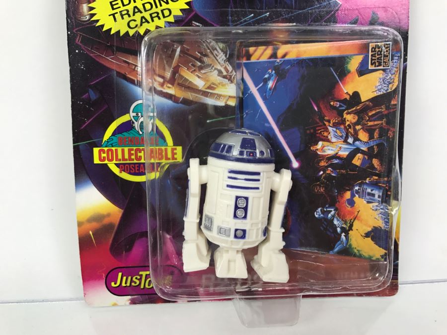 STAR WARS Bend-Ems With Limited Edition Trading Card R2-D2 Topps Just Toys 1994 12363  New On Card [Photo 3]