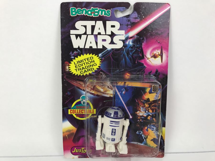 STAR WARS Bend-Ems With Limited Edition Trading Card R2-D2 Topps Just Toys 1994 12363  New On Card [Photo 1]