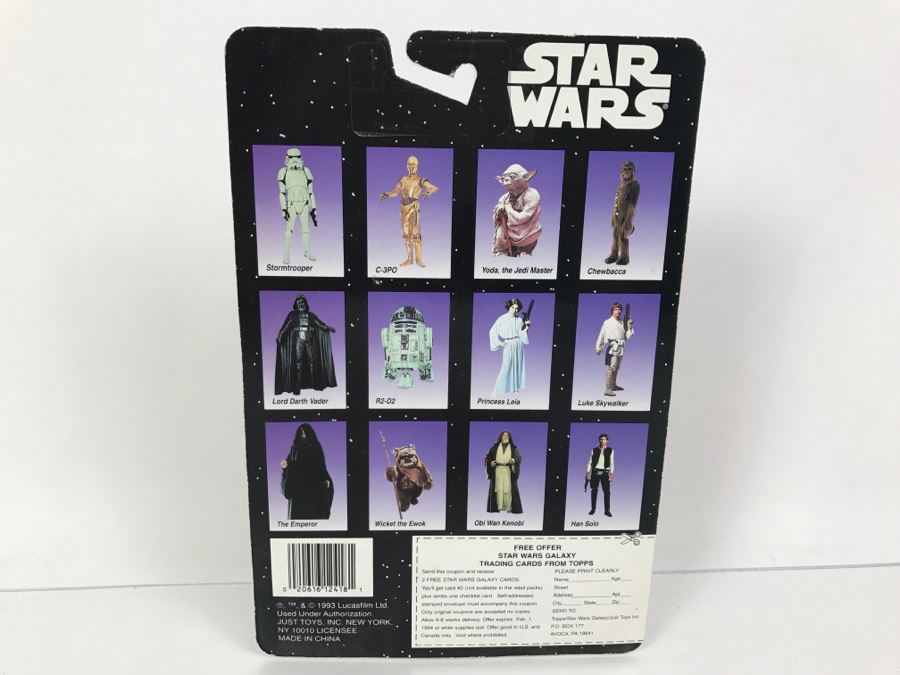 STAR WARS Bend-Ems With Limited Edition Trading Card Princess Leia Topps Just Toys 1993 12418 New On Card [Photo 8]